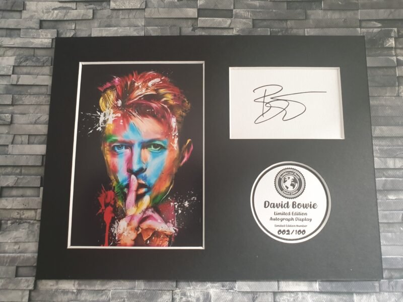 David Bowie - Limited Edition Signed Autograph Display