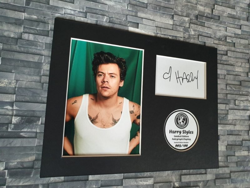 Harry Styles Signed Autograph Display