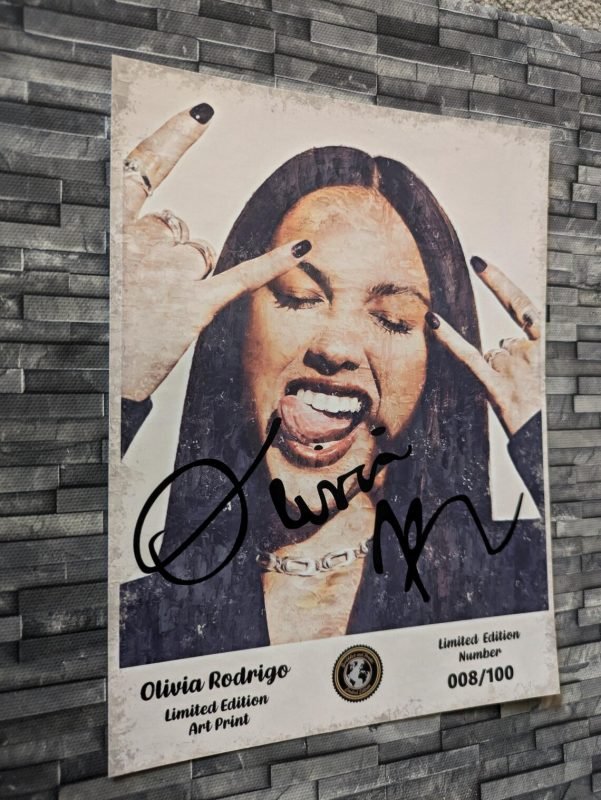 Olivia Rodrigo Limited Edition Signed Autograph Art Print