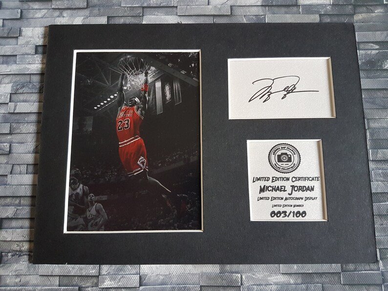 Michael Jordan Signed Autograph Display