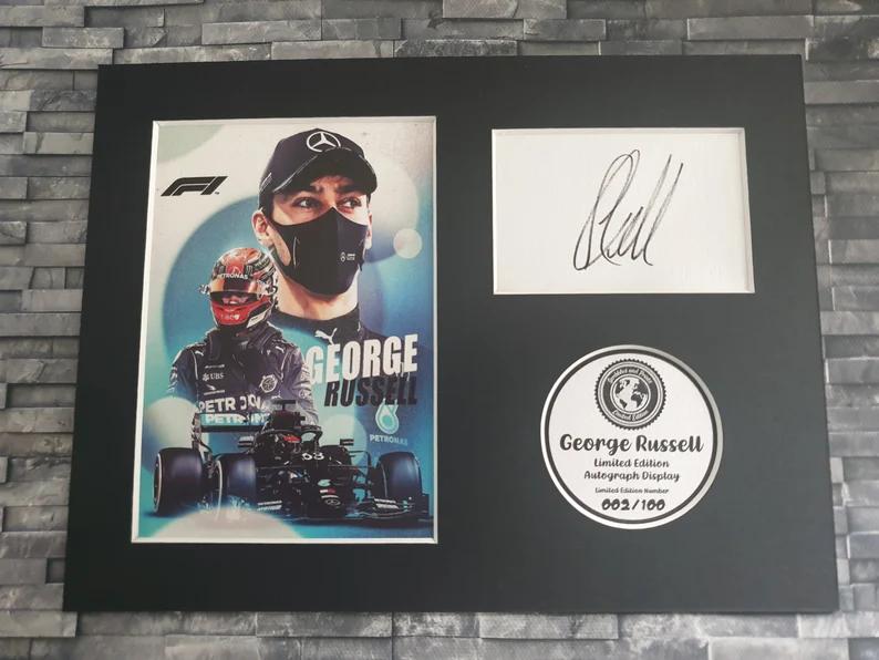 George Russell - Signed Autograph Display