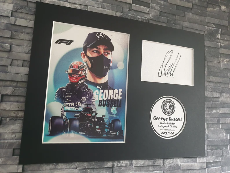 George Russell - Signed Autograph Display
