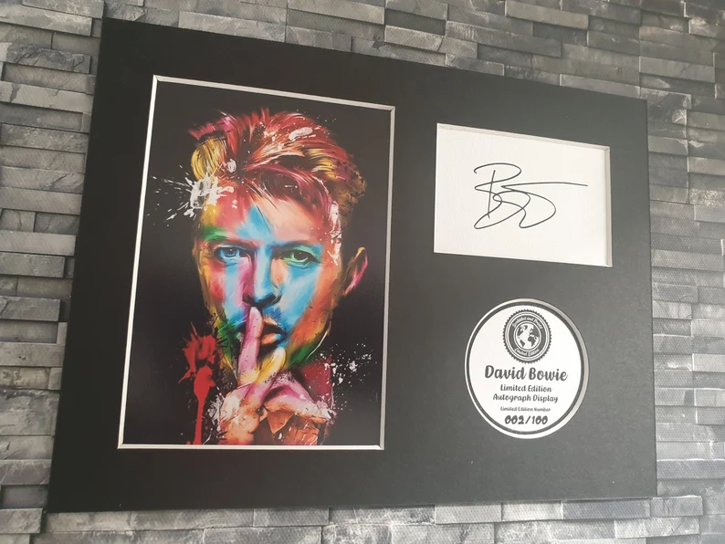 David Bowie - Signed Autograph Display