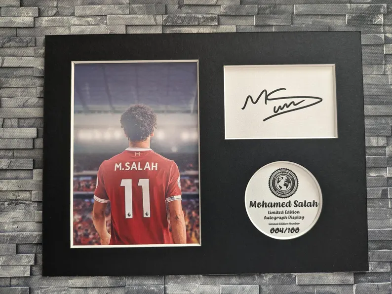 Mohamed Salah - Signed Autograph Display