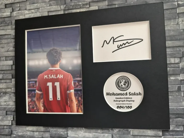 Mohamed Salah - Signed Autograph Display