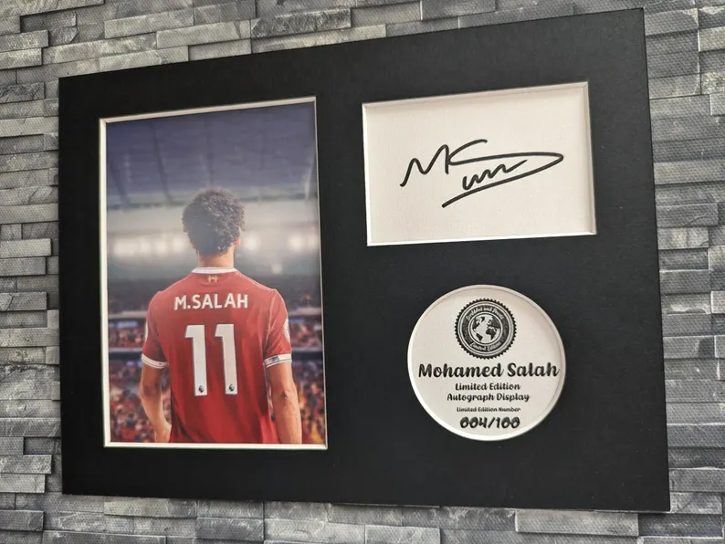 Mohamed Salah - Signed Autograph Display