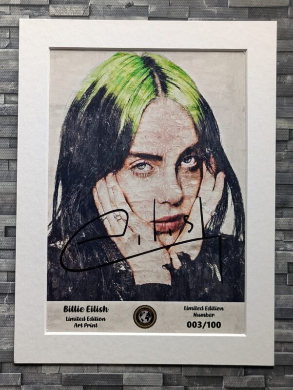 Billie Eilish Limited Edition Signed Autograph Art Print