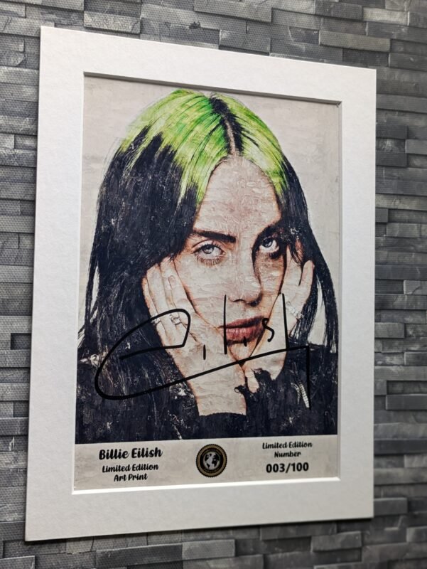 Billie Eilish Limited Edition Signed Autograph Art Print - Image 3
