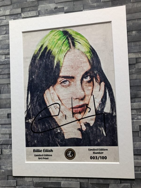 Billie Eilish Limited Edition Signed Autograph Art Print - Image 4