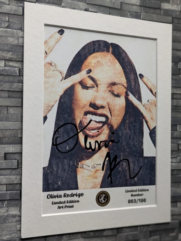 Olivia Rodrigo Limited Edition Signed Autograph Art Print - Image 3