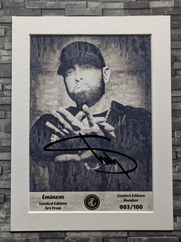 Eminem Limited Edition Signed Autograph Art Print
