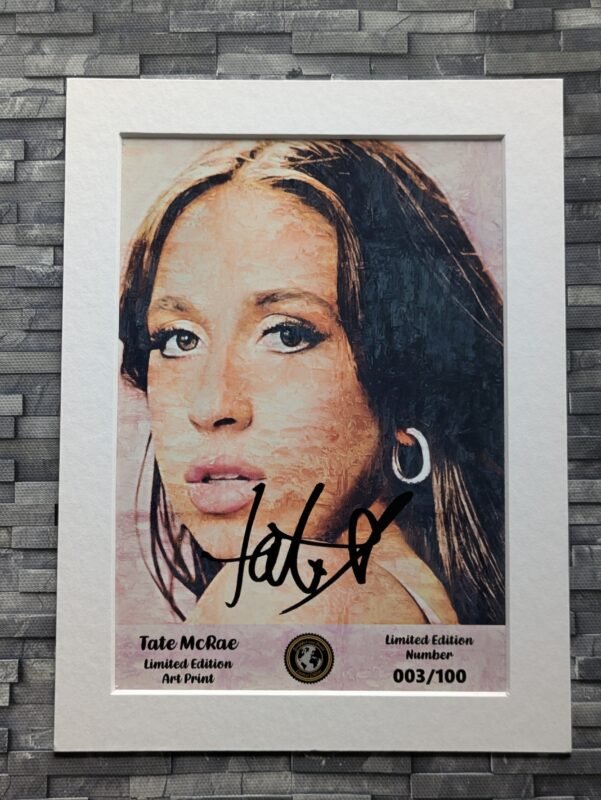 Tate McRae Limited Edition Signed Autograph Art Print